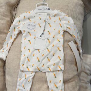 NWT TRES BEAU ET BELLE Infant 2-Piece Pima Cotton Pajama Set, Size 12 Months